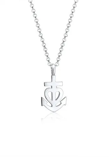 Elli Kette mit Anhänger Anker Herz Kreuz 925 Sterling Silber - Ketten mit Anhänger, zeitlose Eleganz aus 925 Sterling Silber mit Anker-Herz-Kreuz Anhänger, perfektes Geschenk für Liebende und stilvolles Accessoire für jeden Anlass.