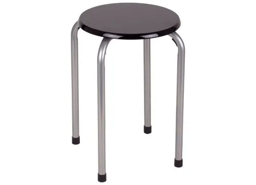 BURI Metall Stapelhocker für Gäste und Partys - Praktischer Stapelhocker mit stabilen Metallbeinen und bodenschonenden Füßen. Ideal für Wohnzimmer und Küche, bietet er kurzfristig zusätzliche Sitzmöglichkeiten und lässt sich platzsparend verstauen. Durchmesser: 30 cm, Höhe: 45 cm.