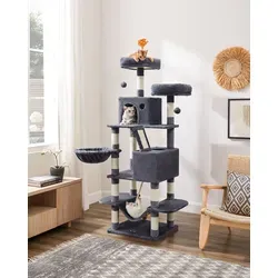 FEANDREA Kratzbaum für große Katzen, 168/206 cm mit Kippschutz
