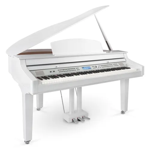 Classic Cantabile GP-A 810 Digitalflügel weiß Hochglanz - Digitalpiano mit 88 gewichteten Tasten, 256-facher Polyphonie und Bluetooth®-Streaming, ideal für kreative Musiker und Klavierliebhaber.