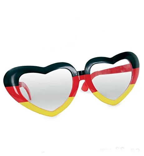 KarnevalsTeufel Deutschland Herzbrille Schwarz-Rot-Gold für EM & WM