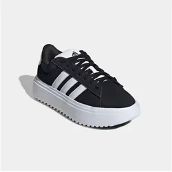 adidas Women's Grand Court Platform Schuh - Core Black/Cloud White - Damen-Sneaker mit frauenspezifischer Passform und bequemer Cloudfoam Einlegesohle für ultimativen Tragekomfort.