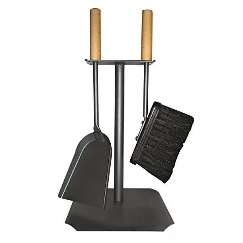 raik 21.02.376.2 Kaminbesteck 2-teilig, anthrazit beschichtet, 39cm