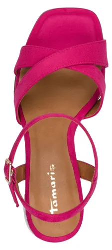 Tamaris Damen Sandalette mit Blockabsatz, pink, 38 EU in pink von Tamaris