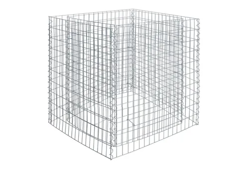 ESTEXO Gabionenhochbeet 90x90x100 cm - Hochbeet aus feuerverzinktem Drahtgitter, ideal für Gartenliebhaber. Hohe Formstabilität und einfache Montage durch Spiralverbinder.