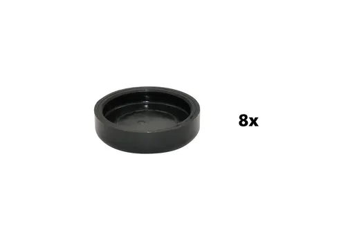 WAGNER design yourself Klick-Gleiter QuickClick® Nachfüllpack für Stuhlgleiter, Filzgleiter, Möbelgleiter - 8er-Set Ersatzgleiter austauschbar - Kunststoff BLACK - Durchmesser Ø 17, 20, 25, 30, 40, 50 mm - für Basis Ø 17, 20, 25, 30, 40, 50 mm - Made in DE
