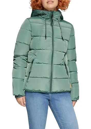 Q S by s.Oliver Damen 2150002 Jacke - Stehkragen mit fixierter Kapuze, Regular Fit für optimalen Tragekomfort und stylischen Look