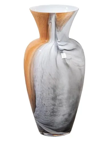 GILDE GLAS Deko Vase - Handgefertigte Farbglas Blumenvase 50 cm - Vase aus handgefertigtem Farbglas mit einzigartigem Marmor Farbverlauf, ideal für stilvolle Wohnräume und ein perfektes Geschenk zu jedem Anlass.