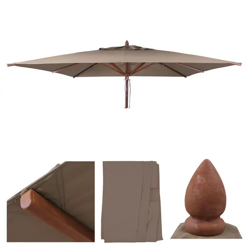 MCW Sonnenschirmbezug Taupe 300x300 cm