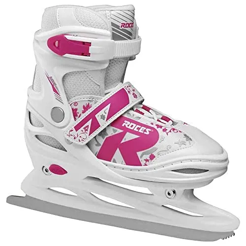 Roces Kinder Jokey Ice 2.0 Verstellbarer Schlittschuh, White/Fuchsia
