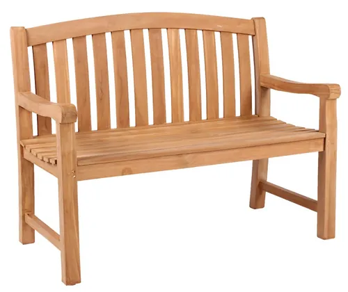 Gartenbank Swindon Teak 120 cm Sitzbank Gartenmöbel Holzbank Teakbank Parkbank