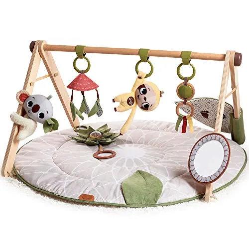 Boho Chic - Luxe Developmental Gymini - Spielbögen mit 20 Aktivitäten zur Förderung von Sinneswahrnehmung, Kognition und Motorik. Stilvolles Design mit Holzbogen und hochwertigen Stoffen für eine harmonische Wohnumgebung.