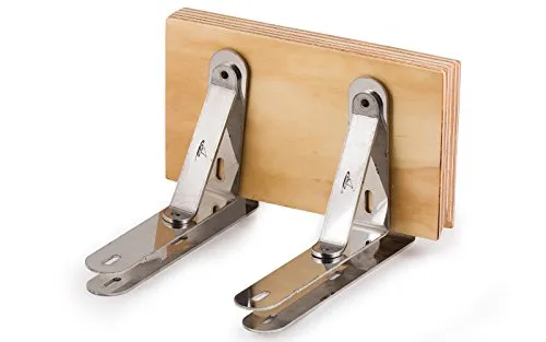 wellenshop Motorhalter für Außenborder - individuelle Anpassung für Badeplattform - Außenbordermotoren für Boote, ideal für Badeplattformen bis 40mm Stärke, aus Edelstahl und lackiertem Schichtholz für individuelle Montage.