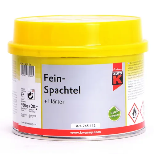 Feinspachtel Füllspachtel Füll Spachtel 1000g mit Härter AutoK 745442