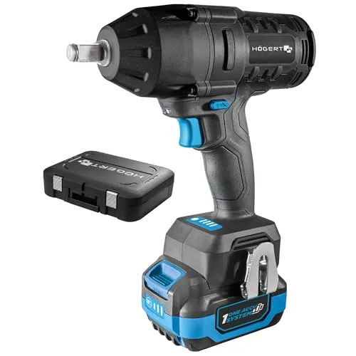 HÖGERT TECHNIK Akkumulator Brushless Schlagschrauber-Set 18V mit 600 Nm