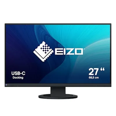EIZO FlexScan EV2720S-BK 27 Zoll Monitor - Ergonomischer 27 Zoll Monitor mit flimmerfreier, kontrastreicher Darstellung und umweltfreundlichem Design. Ideal für komfortables Arbeiten im Büro.