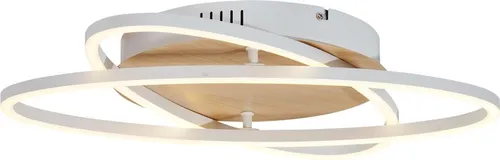 QAZQA Deckenleuchte Kane - Modern mit Holz, 2-flammig, dimmbar - Diese stilvolle Deckenleuchte Kane vereint modernes Design mit natürlichen Holzakzenten. Sie ist 3-stufen-dimmbar und schafft die perfekte Stimmung in deinem Wohnraum. Ideal für Wohnzimmer oder Schlafzimmer.