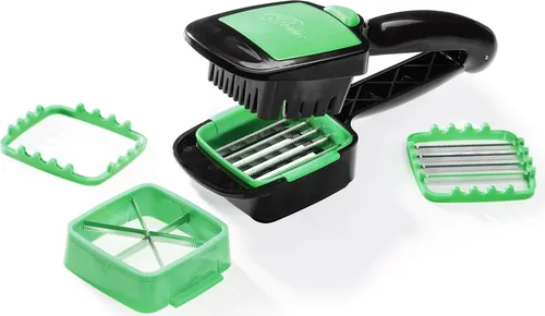Genius Nicer Dicer Quick - Manuell Gemüseschneider - Gemüseschneider für schnelles und flexibles Zerkleinern! Der 5-in-1 Nicer Dicer Quick schneidet in Würfel, Scheiben und mehr – ideal für jede Küche.