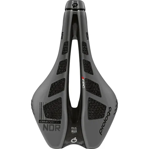Prologo Dimension NDR Nack CPC PAS Sattel 143 mm - Schwarz/Anthrazit - Fahrradsattel mit 143 mm Breite, Carbon Gestell und universeller Kompatibilität. Ideal für komfortables Fahren auf jedem Fahrrad!