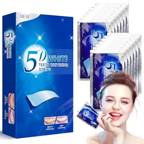 Strips Zahnaufhellungsstreifen, whitening strips Zahnaufhellung, schonend Zähn Aufhellung, zahnbleaching set Für ein strahlendes Lächeln, Effektive Fleckentfernung 28