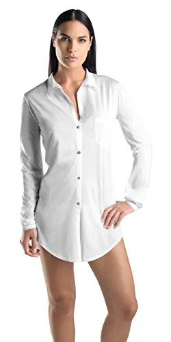 Hanro Nachthemd Cotton Deluxe mit Hemdkragen von HANRO