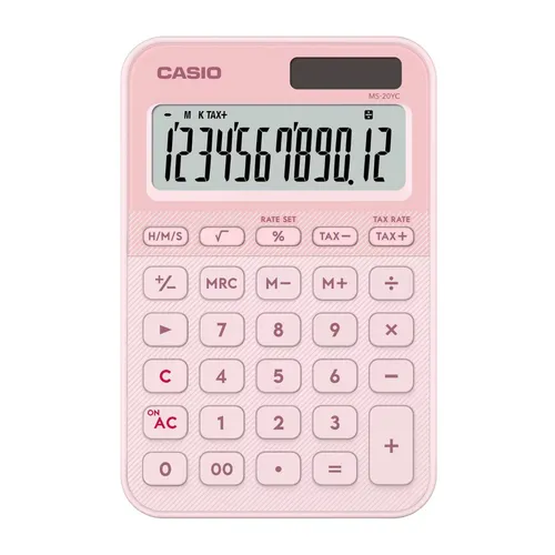 CASIO MS-20YC-LP Taschenrechner hellrosa in pink von CASIO