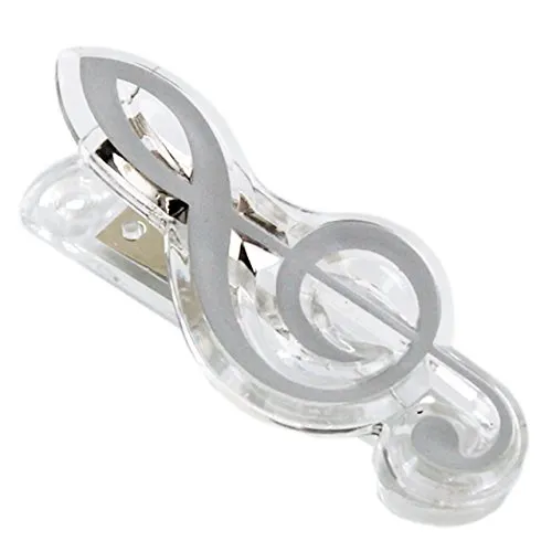 Notenklammer Violinschlüssel silberfarben - Schönes Geschenk für Musiker