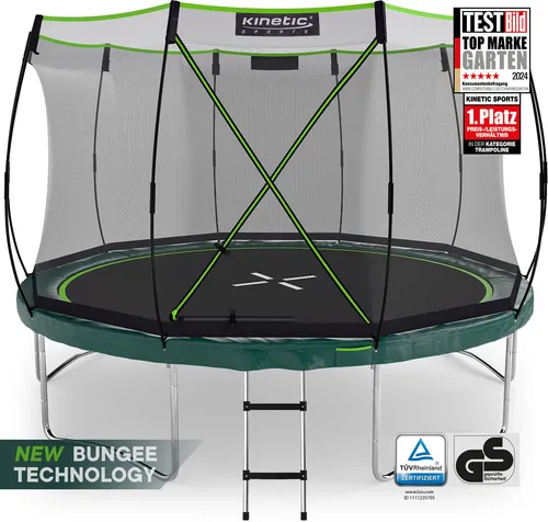 KINETIC SPORTS Bungee Safety Elite Trampolin 366 cm in grün von Kinetic Sports