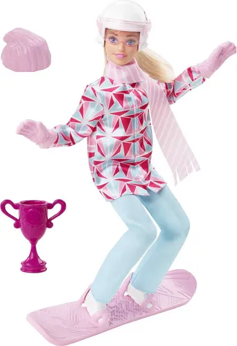 Barbie Snowboarderin Puppe, Barbie Set inkl. Zubehör von Barbie