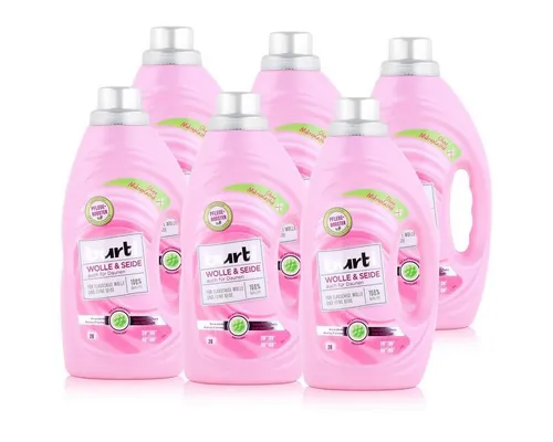 burti Wolle & Seide Feinwaschmittel 1,45L - 6er Pack für flauschige Wäsche - Ideal für die schonende Pflege von Wolle und empfindlichen Textilien. Hergestellt in Deutschland, sorgt es für strahlende Frische und langanhaltende Weichheit.