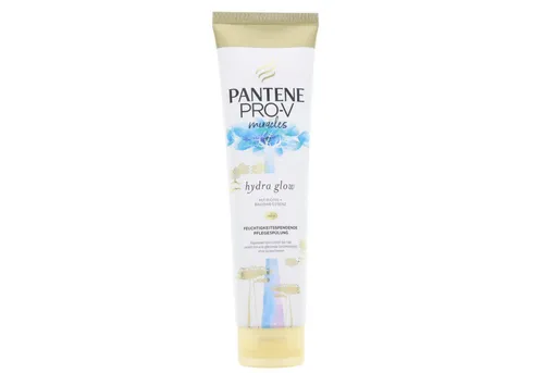 Pantene Pro-V Miracles Hydra Glow Feuchtigkeitsspendende Spülung (160 ml) - Haarmasken für trockenes, geschädigtes Haar mit Biotin und Baobab-Essenz für regenerierenden Glanz und intensive Feuchtigkeit.
