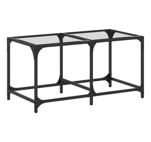 furnicato Couchtisch Modern 78,5x40x40 cm mit Glasplatte - Eleganter Couchtisch mit großzügiger Glasplatte für stilvolle Wohnzimmerakzente. Robustes Holzwerkstoff und stabiles Edelstahlgestell garantieren Langlebigkeit. Praktische Pflege dank schmutzabweisender Oberfläche.