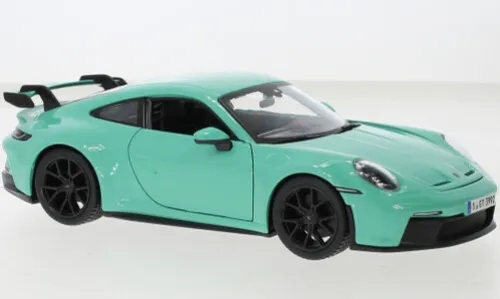 Bburago 21104 Porsche 911 GT3 (992) türkis Maßstab 1:24 Modellauto
