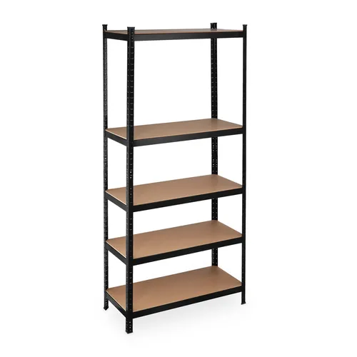 relaxdays Schwerlastregal 10033051_0 - Robustes Regal für hohe Belastungen - Lagerregale für bis zu 1.325 kg - ideal für schwere Güter mit 5 stabilen Fachböden aus MDF und verzinkter Oberfläche für langanhaltenden Schutz vor Feuchtigkeit.