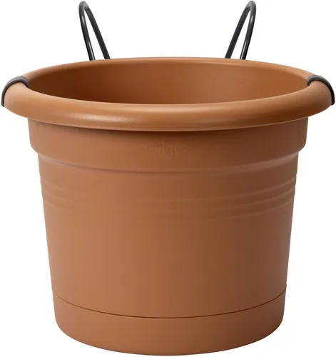 Elho Blumentopf + Halter Green Basics Ø 20 x 18,5 cm mild tonrot