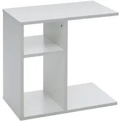 Wohnling Beistelltisch 50x50x30 cm - Moderner Anstelltisch für Sofa - Beistelltisch fürs Wohnzimmer mit zwei Ablagefächern für Getränke und Fernbedienungen, ideal zum Entspannen nach einem langen Tag.