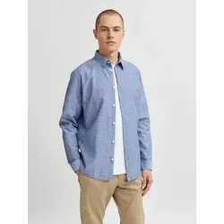 Selected Langarmhemd SLHSLIMSUN LS SHIRT CLASSIC D blau M
