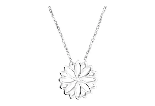 Sofia Milani Kette mit Anhänger Blume aus 925 Silber - Entdecke die Blumenhalskette mit funkelndem Zirkoniastein. Ein elegantes Schmuckstück, das jedem Outfit einen Hauch von Finesse verleiht. Perfekt für besondere Anlässe oder den Alltag.