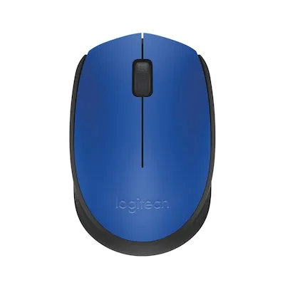Logitech M171 Funk-Mouse blau/schwarz - Kabellose Mini-Maus mit ergonomischem Design, ideal für den täglichen Einsatz. Leise Tasten und An-Aus-Schalter sorgen für eine angenehme Nutzung.