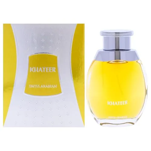 Swiss Arabian Khateer Eau De Parfum Unisex 100ML - Eau de Parfum für Damen mit einem geheimnisvollen Duft aus Minze, Rose, Oud und Amber – perfekt für kühle Jahreszeiten und sowohl für Männer als auch Frauen geeignet.