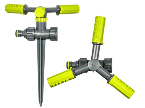 3Arm Kreisregner mit Erdspieß Sprinkler bis 109m² Rasensprenger LIME LINE BRADAS