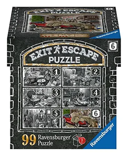 Ravensburger EXIT Puzzle 16882 - Im Gutshaus Garage – 99 Teile Puzzle für Erwachsene und Kinder ab 14 Jahren