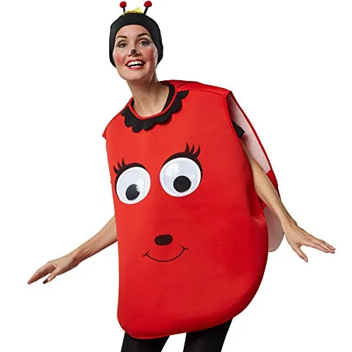 tectake® Unisexkostüm Cartoon Käfer - Kostüm für Erwachsene und Kinder, ideal für Karneval oder Fasching mit auffälligen großen Augen und einem bequemen Poncho-Design.