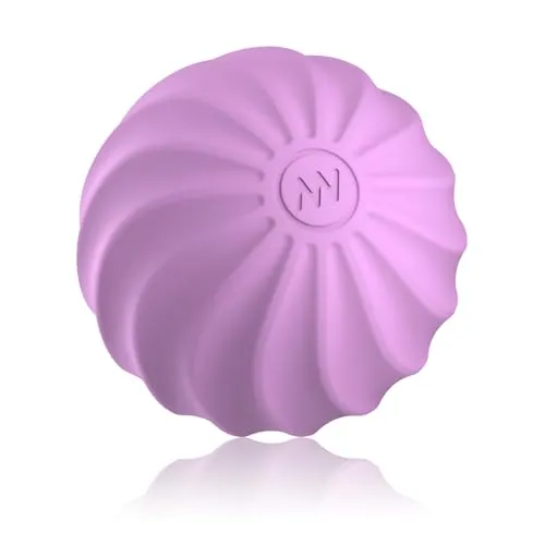 6.3cm Mini-Massageball, 10 Vibrationsstufen,elektrischer Massageball für Hand, Fuß, Muskeln, Therapieball zur myofaszialen Entspannung, Linderung von Plantarfasziitis (Lila)