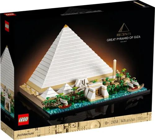 LEGO 21058 Architecture Cheops-Pyramide - Detailgetreues Modell eines der Weltwunder, kreatives Hobby und ideales Geschenk für Geschichts- und Architekturinteressierte