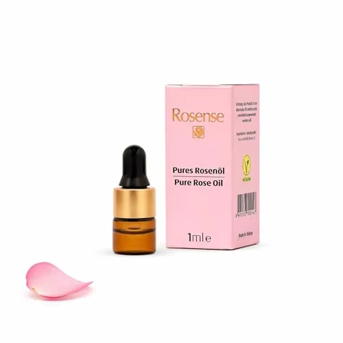 Produktbild Rosense Rosenöl – 100% naturreines ätherisches Rosenöl für die Hautpflege – 1 ml
