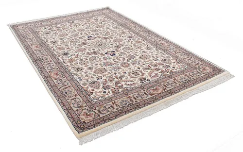 THEKO Orientteppich Benares - Creme Wolle 70x1,2 cm - Teppich aus hochwertiger Wolle, ideal für ein gemütliches Ambiente. Maße: 70 cm Breite, 1,2 cm Höhe. Profitieren Sie von unserem 10€ Willkommens-Gutschein bei Newsletter-Anmeldung!