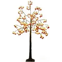 Costway Leuchtbaum 150 cm mit 480 LEDs und 384 Kugeln - Festlicher 150 cm Lichterbaum mit 480 warmweißen LEDs und 384 roten Kugeln. Biegsame Zweige für individuelle Gestaltung und stabiler Sockel für sicheren Stand – ideal für die Weihnachtszeit.