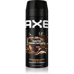 Axe Deodorant Bodyspray Dark Temptation 150ml - Herren-Deodorant ohne Aluminium, 48h Schutz vor Körpergeruch mit verführerischem Duft von Schokolade und Amber. Innovative Zink-Technologie für langanhaltende Frische.