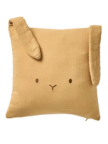 VERTBAUDET Kissen mit Tiermotiv aus Baumwollgaze, Zimt, TU - Verspieltes Tierkissen aus Baumwollgaze in Zimt mit Kaninchen, Bär und Katze. Ideal zum Dekorieren und Kuscheln. Abnehmbarer Bezug und weiche Füllung sorgen für Komfort und Pflegeleichtigkeit.